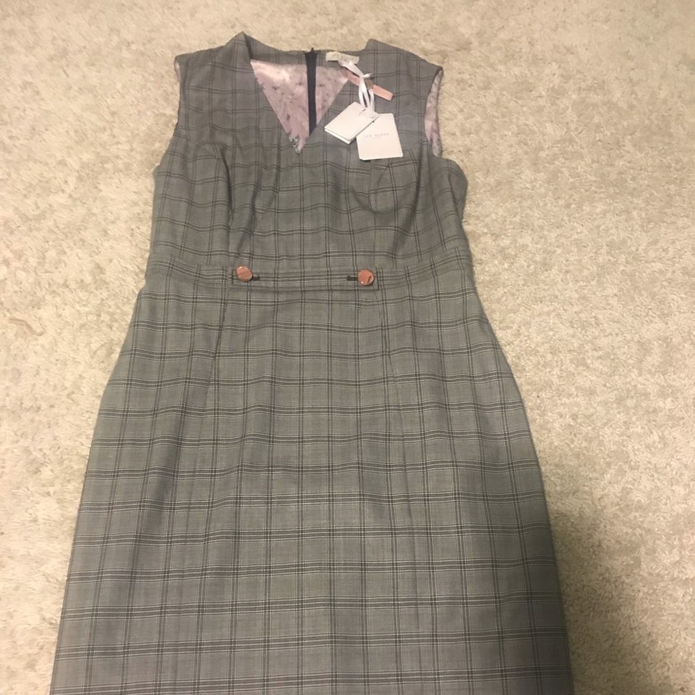 New Ted Baker working title Ristad Check Dress - Picture 7 of 8